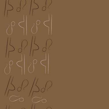 Soyut basit kaligrafi dikişsiz desen