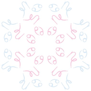 Zodiac Signs Dikişsiz desen. Vektör Illustration