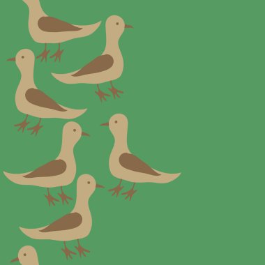 renkli güvercinler desen, sadece vektör illüstrasyon 