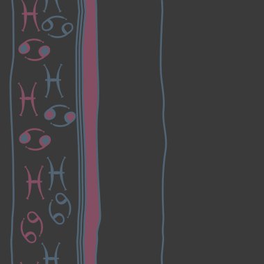 Soyut basit zodyak süsleme Dikişsiz desen