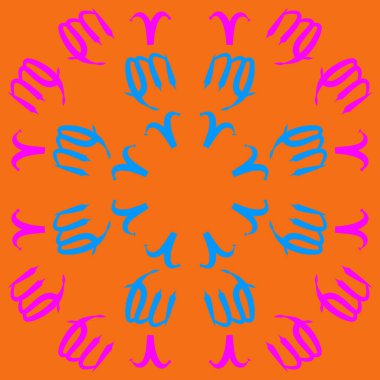 desen arka plan, Burç işaretleri ile vektör deseni 