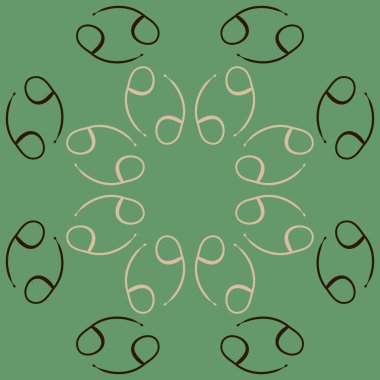 Zodiac Signs, doodle, kopya alanı dairesel desen