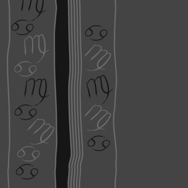 burçlar ve çizgiler ile soyut vektör deseni