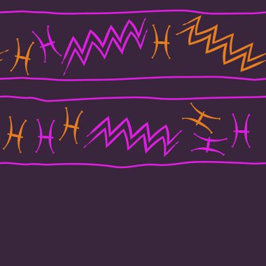 Zodiac Signs Dikişsiz desen. Vektör Illustration