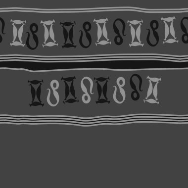 Soyut burçlar süs ile dikişsiz desen