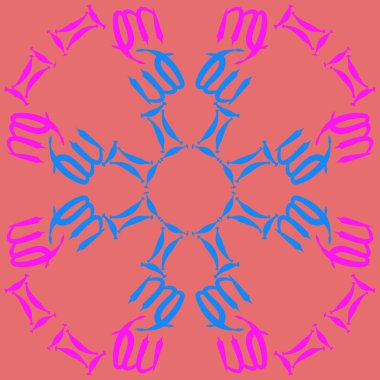 burç işaretleri ile dikişsiz desen, vektör illüstrasyon 