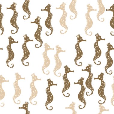 Seahorses desen renkli vektör Illustration