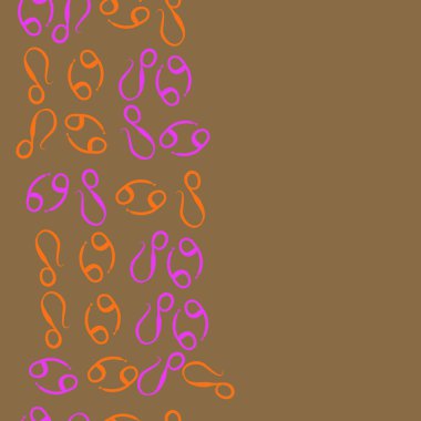 Zodiac Signs ile Dikişsiz desen, vektör illüstrasyon