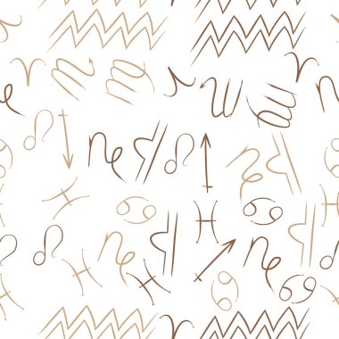 Soyut basit zodyak süsleme Dikişsiz desen