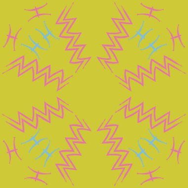 Soyut basit zikzak süs dikişsiz desen