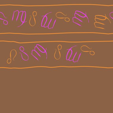 Soyut basit zodyak süsleme Dikişsiz desen