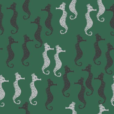 Seahorses desen renkli vektör Illustration