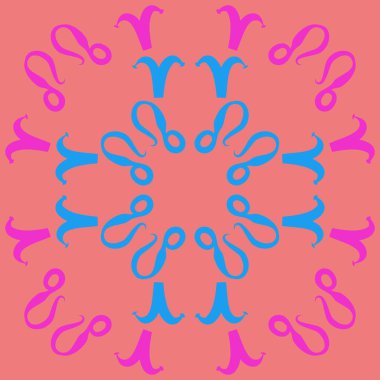 Zodiac Signs ile Dikişsiz soyut desen, vektör illüstrasyon