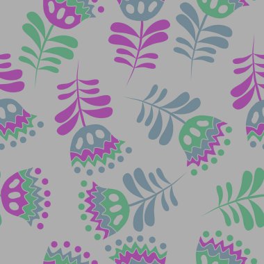 Kusursuz çiçek deseni, vektör çizimi