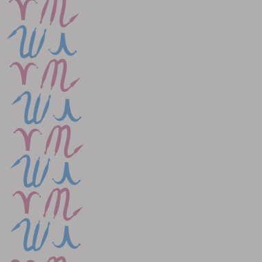 Zodiac Signs Dikişsiz desen. Vektör Illustration