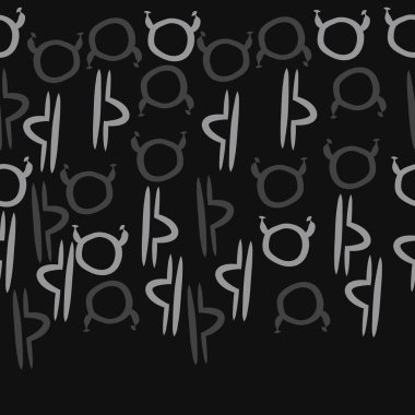 Terazi ve Boğa burçlarının dikişsiz desen, kopya alanı