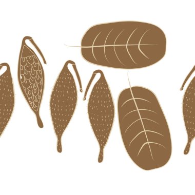 Soyut basit yaprakların kusursuz deseni