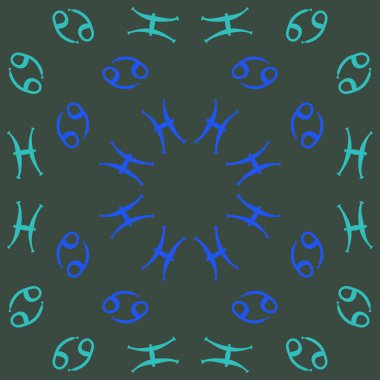 Soyut basit zodyak süsleme Dikişsiz desen