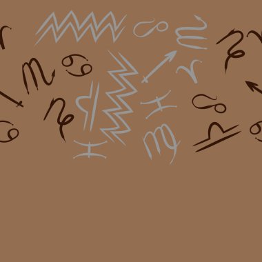 Soyut basit burç süslerinin kusursuz deseni