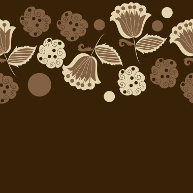 Renkli çiçekler ile Dikişsiz soyut desen