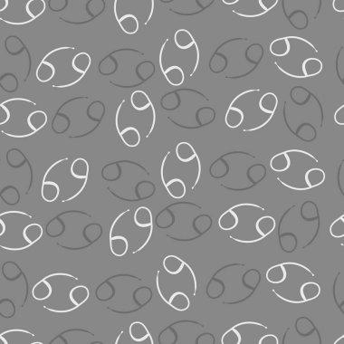 Kanser zodyak işaretleri nin dikişsiz paterni. Vektör çizimi