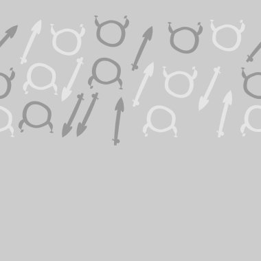 Burçlar ile dikişsiz desen, vektör arka plan