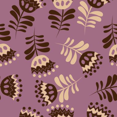 Kusursuz çiçek deseni, vektör çizimi