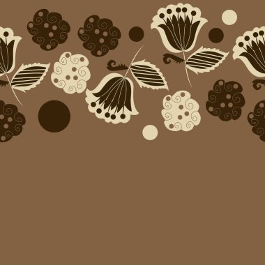 Renkli çiçekler ile Dikişsiz soyut desen