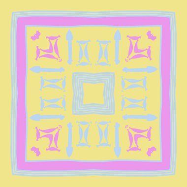 Burçların dikişsiz desen - yay, İkizler. Vektör çizimi