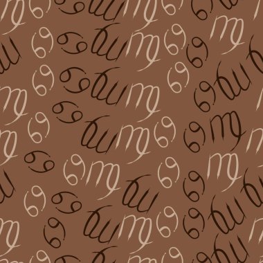 Soyut basit zodyak süsleme Dikişsiz desen