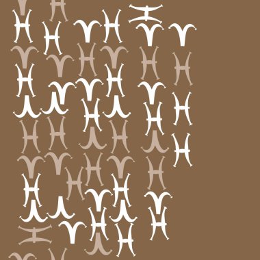 Burç işaretleri ile vektör desen arka plan  