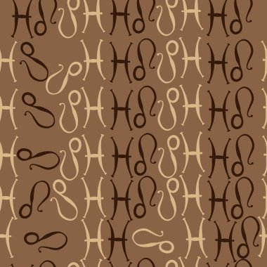 Zodyak işaretleri Dikişsiz desen - balık, aslan. Vektör çizimi