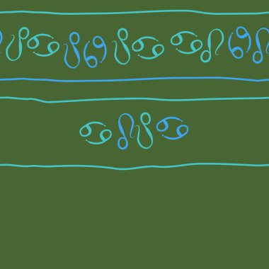 Zodiac Signs Dikişsiz desen. Vektör Illustration