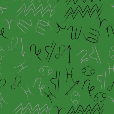 Soyut basit zodyak süsleme Dikişsiz desen