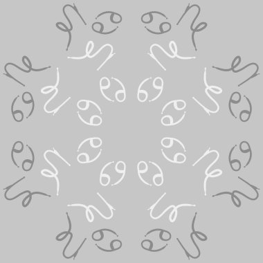 Zodiac Signs Dikişsiz desen. Vektör Illustration