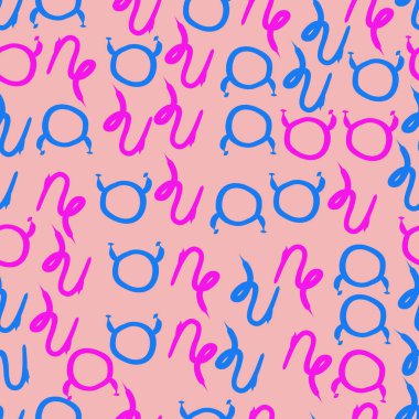 farklı sembollerle kesintisiz vektör arka planı