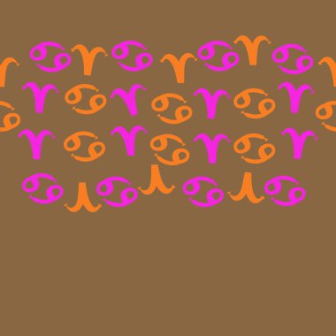 Zodiac Signs deseni, karalama, kopya alanı