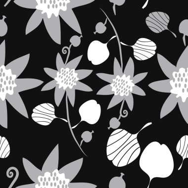 Kusursuz çiçek deseni, vektör çizimi