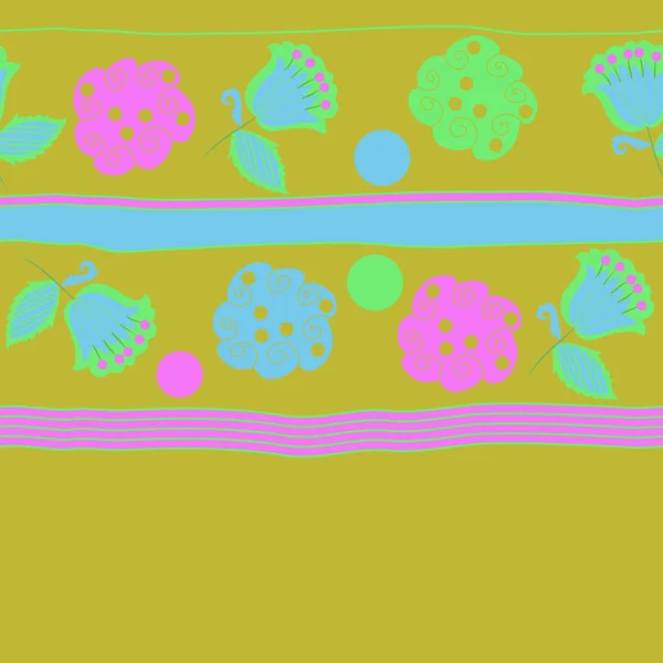 无缝抽象的彩色花卉图案 — 图库矢量图片