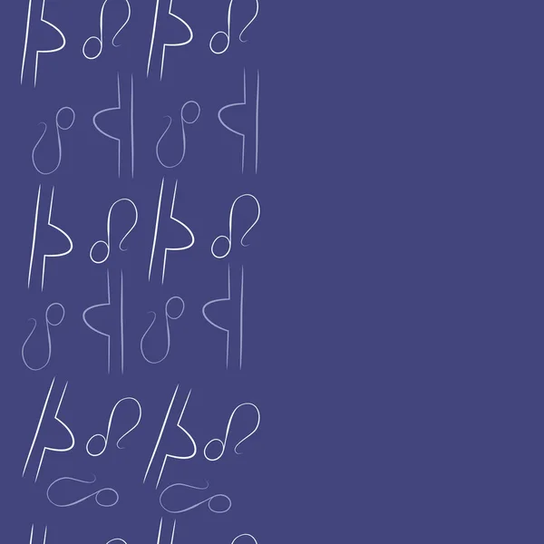 Sömlösa Mönster Abstrakt Enkel Kalligrafi — Stock vektor