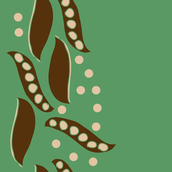 シームレスなエンドウ豆パターン 単にベクトルイラスト — ストックベクタ