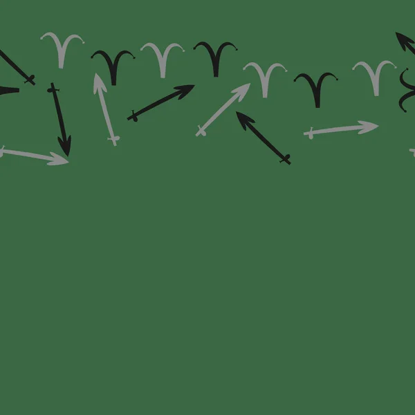 Бесшовная Закономерность Зодиакальных Знаков Сагиттарий Ари Векторная Иллюстрация — стоковый вектор