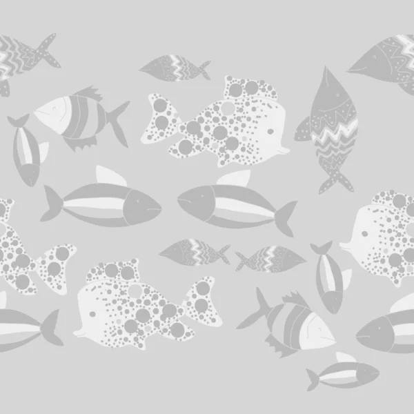 Απρόσκοπτη Μοτίβο Πολύχρωμα Ψάρια Απεικόνιση Διάνυσμα — Διανυσματικό Αρχείο