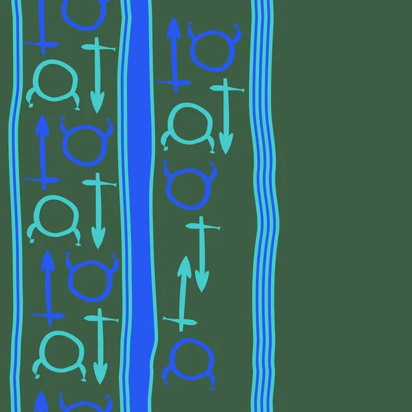 Nahtloses Muster Von Tierkreiszeichen Sagittarius Stier Vektorillustration — Stockvektor