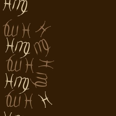 Soyut basit burç süslerinin kusursuz deseni