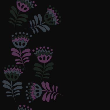 Renkli çiçekler ile dikişsiz soyut desen