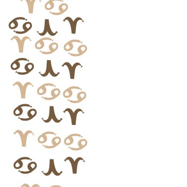 Zodiac Signs Dikişsiz desen. Vektör Illustration
