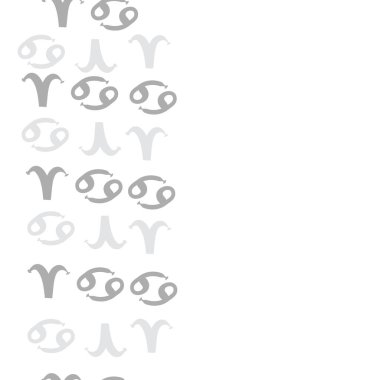 Zodiac Signs Dikişsiz desen. Vektör Illustration