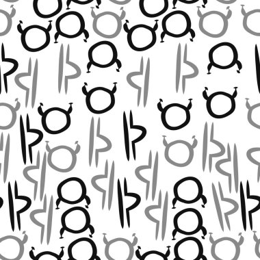 Soyut basit zodyak süsleme Dikişsiz desen