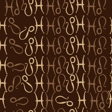 Zodyak işaretleri Dikişsiz desen - balık, aslan. Vektör çizimi